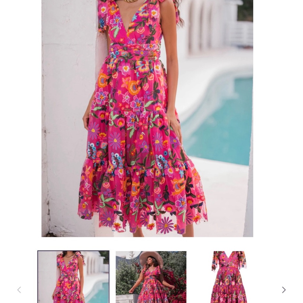 Jessakae Hibiscus Dress Floral Pink Dress
